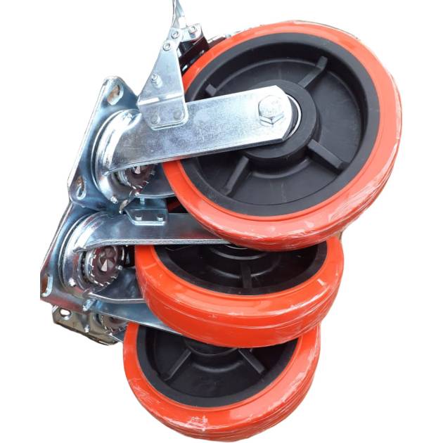 Garrucha con husillo nivelador